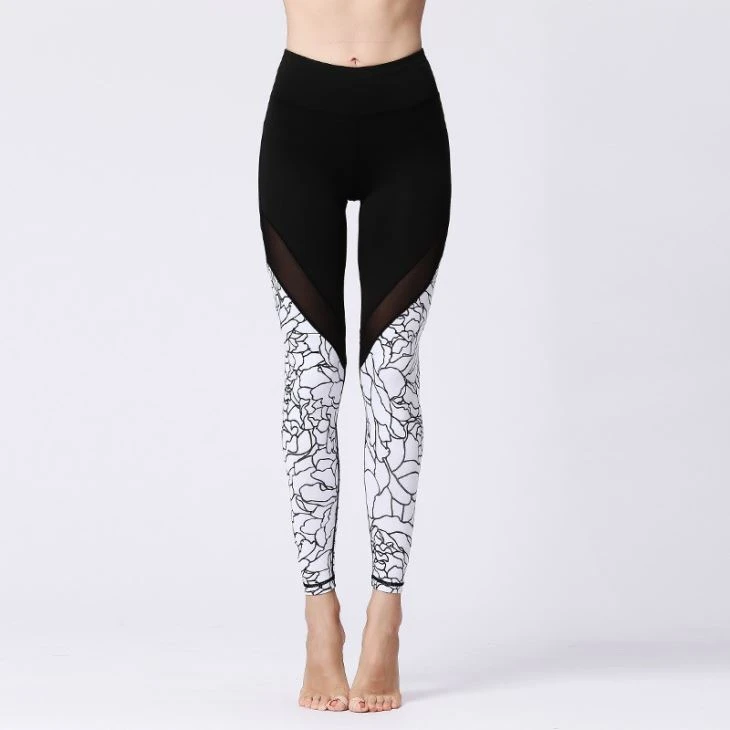 Waist Gradient Printing Women Leisure Training Tight Leggings Yoga Pants Waist Gradient Printing Women Leisure Training Tight Leggings Yoga Pants