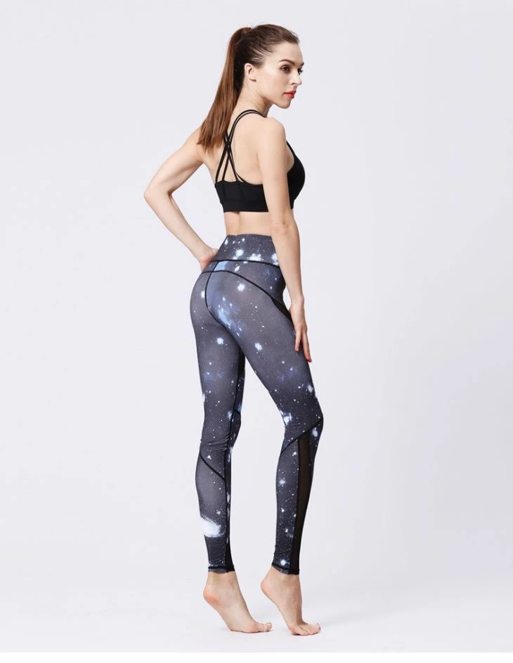 Waist Gradient Printing Women Leisure Training Tight Leggings Yoga Pants Waist Gradient Printing Women Leisure Training Tight Leggings Yoga Pants