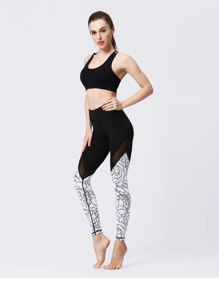 Waist Gradient Printing Women Leisure Training Tight Leggings Yoga Pants Waist Gradient Printing Women Leisure Training Tight Leggings Yoga Pants