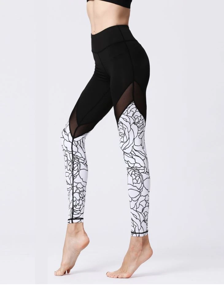 Waist Gradient Printing Women Leisure Training Tight Leggings Yoga Pants Waist Gradient Printing Women Leisure Training Tight Leggings Yoga Pants