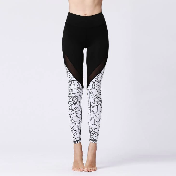 Waist Gradient Printing Women Leisure Training Tight Leggings Yoga Pants Waist Gradient Printing Women Leisure Training Tight Leggings Yoga Pants