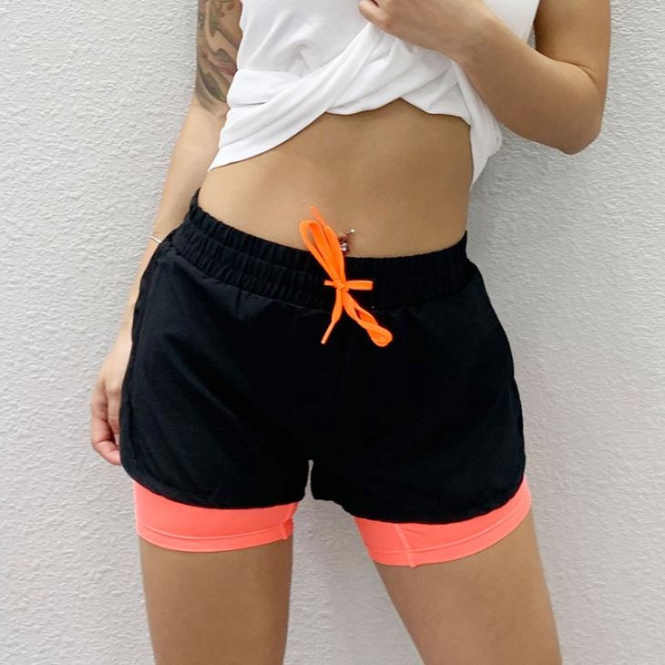 Wholesale Women Double-Layer Yoga Shorts Wholesale Women Double-Layer Yoga Shorts
