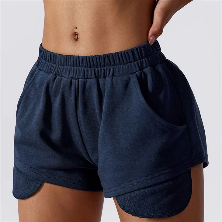 Autumn Winter Custom Logo Activewear Women Cotton Elastic Band Heather Grey Sweat Shorts Biker Shorts For Women Autumn Winter Custom Logo Activewear Women Cotton Elastic Band Heather Grey Sweat Shorts Biker Shorts For Women