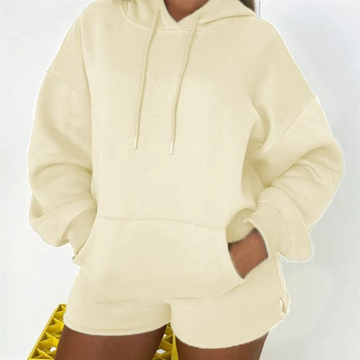 Beteractive Custom Drawstring Hoodie Shorts Set Sport Workout Clothing Woman Shorts Beteractive Custom Drawstring Hoodie Shorts Set Sport Workout Clothing Woman Shorts