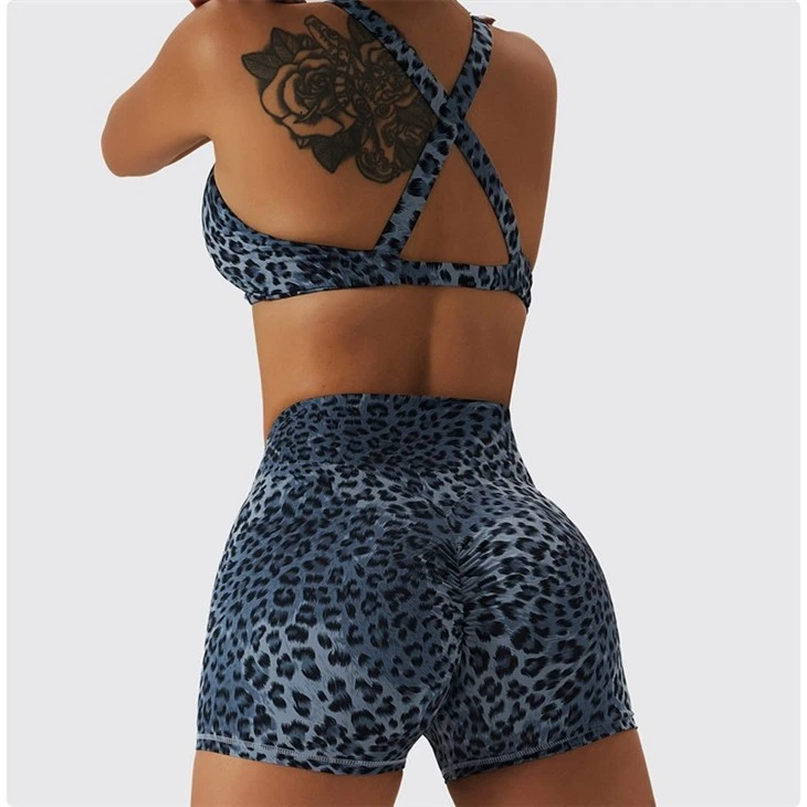 Custom Logo Nylon Spandex Scrunch Compression Camouflage Compression Yoga Shorts For Women Custom Logo Nylon Spandex Scrunch Compression Camouflage Compression Yoga Shorts For Women