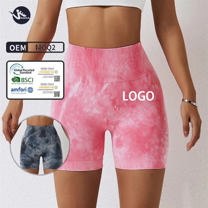 Customised High Quality Women'S Fitness Shorts Tight Fitting Stretch Seamless Yoga Pant Fashion Tie-Dye Legging Shorts Customised High Quality Women'S Fitness Shorts Tight Fitting Stretch Seamless Yoga Pant Fashion Tie-Dye Legging Shorts