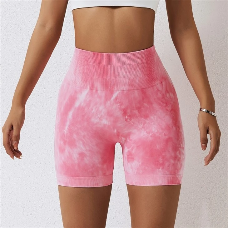 Customised High Quality Women'S Fitness Shorts Tight Fitting Stretch Seamless Yoga Pant Fashion Tie-Dye Legging Shorts Customised High Quality Women'S Fitness Shorts Tight Fitting Stretch Seamless Yoga Pant Fashion Tie-Dye Legging Shorts