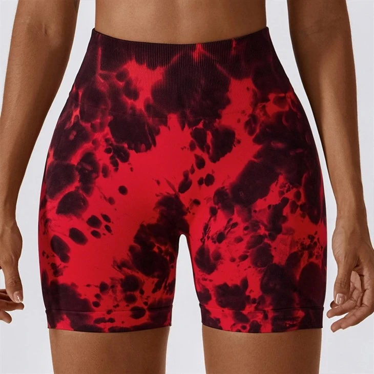 Fashion Red Colorful Gym Wear Workout Athletic Apparel Sports Shorts For Women Fashion Red Colorful Gym Wear Workout Athletic Apparel Sports Shorts For Women