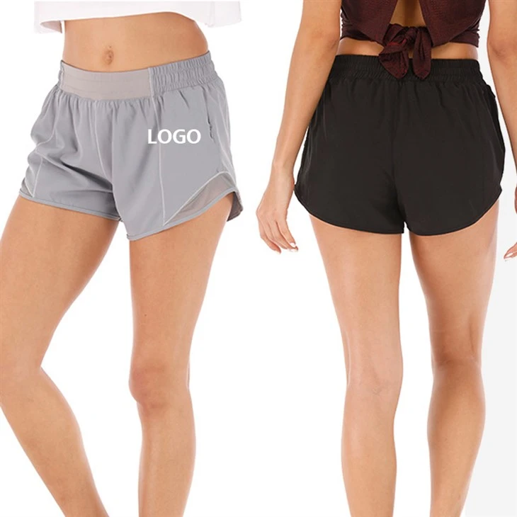 Fashion Women Wide Waistband Workout Gym Sports Shorts With Inner Shorts Fashion Women Wide Waistband Workout Gym Sports Shorts With Inner Shorts