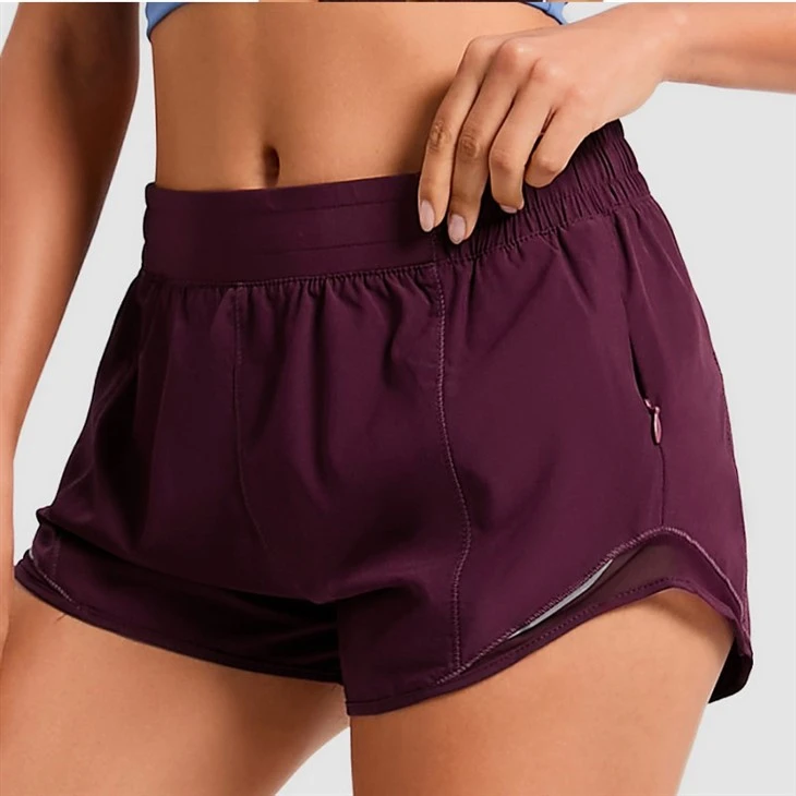 Fashion Women Wide Waistband Workout Gym Sports Shorts With Inner Shorts Fashion Women Wide Waistband Workout Gym Sports Shorts With Inner Shorts