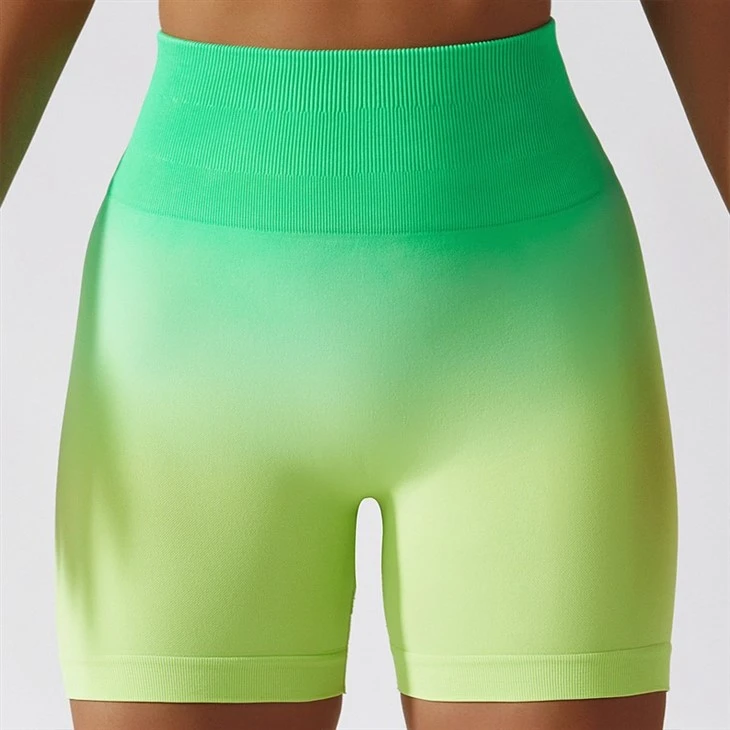 Gradient Seamless Yoga Shorts Breathable Tight Sports Shorts Women'S High Waist Elastic Hip Lift Fitness Pants Gradient Seamless Yoga Shorts Breathable Tight Sports Shorts Women'S High Waist Elastic Hip Lift Fitness Pants