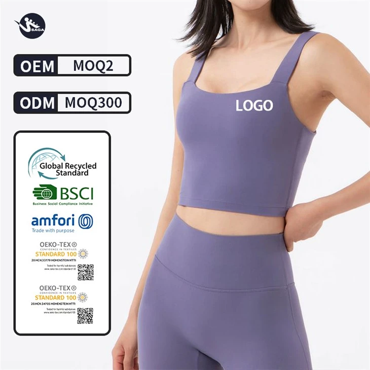 Matte Fabric Sport Bras Tank