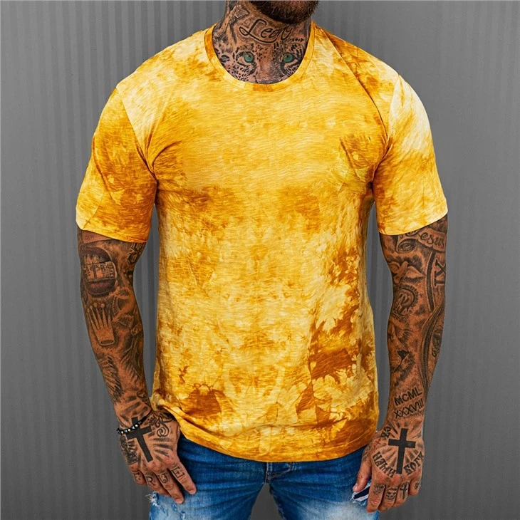 Men's Tights Strong Stretch Short Sleeve T-shirt Digital Printed Sports Fitness Clothes Men's Tights Strong Stretch Short Sleeve T-shirt Digital Printed Sports Fitness Clothes