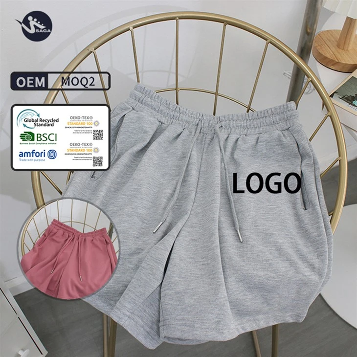 Middle Waist French Terry Wide Waistband Loose Jogger Shorts Oversize Short Pants For Women Middle Waist French Terry Wide Waistband Loose Jogger Shorts Oversize Short Pants For Women