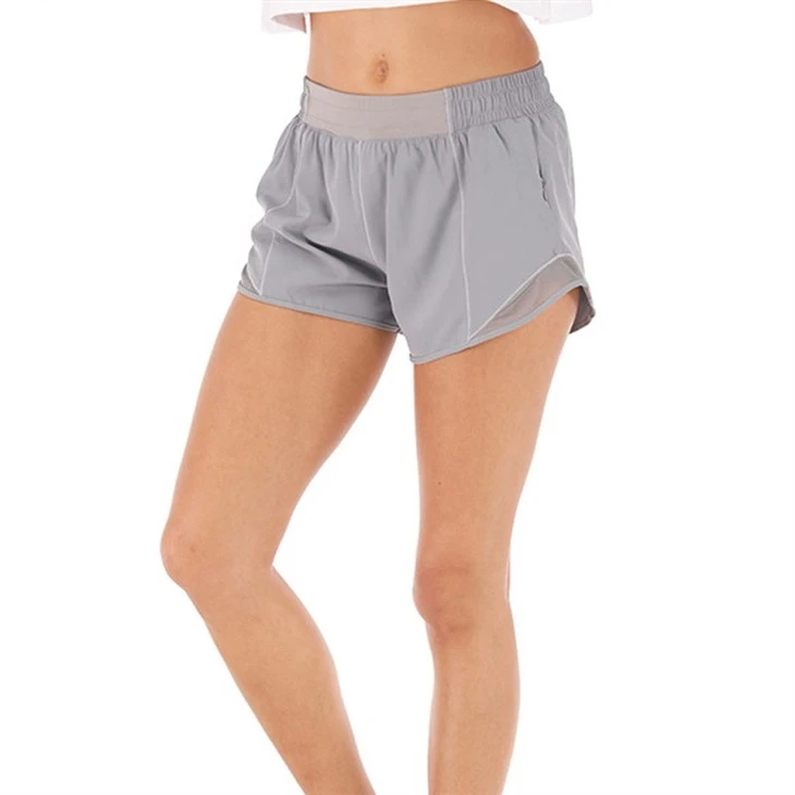 New Design Womens Active Wear High Rise Side Split Pocket Color-Block 2-In-1 Sports Shorts New Design Womens Active Wear High Rise Side Split Pocket Color-Block 2-In-1 Sports Shorts