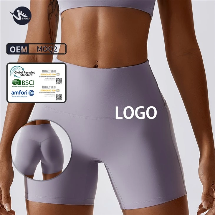 Oem Butt Lift Sport Workout High Waisted Two Piece Athletic Fitness Women Seamless Yoga Shorts Set Oem Butt Lift Sport Workout High Waisted Two Piece Athletic Fitness Women Seamless Yoga Shorts Set