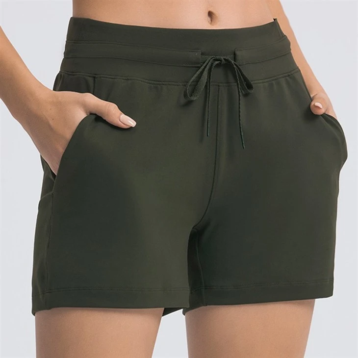 Premium Wholesale Custom Blank Ribbed Waist Pockets Short Pants Cotton Shorts For Women Premium Wholesale Custom Blank Ribbed Waist Pockets Short Pants Cotton Shorts For Women