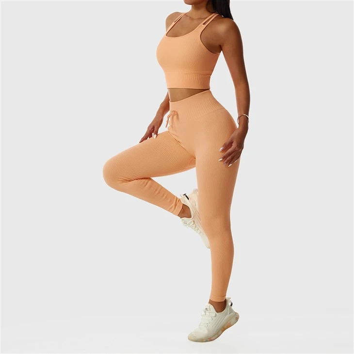 Push-up Strappy Sports Bra Leggings Yoga Set Push-up Strappy Sports Bra Leggings Yoga Set