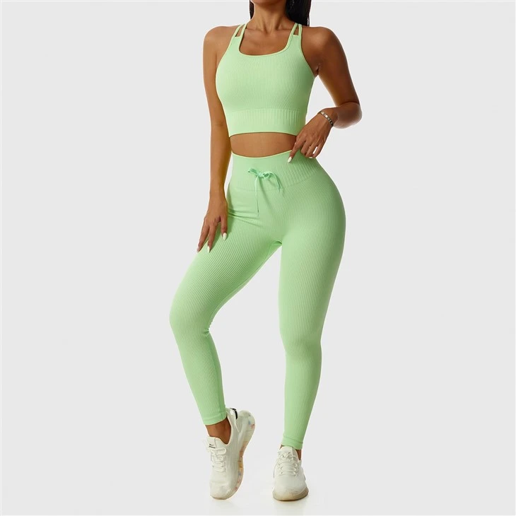 Push-up Strappy Sports Bra Leggings Yoga Set Push-up Strappy Sports Bra Leggings Yoga Set