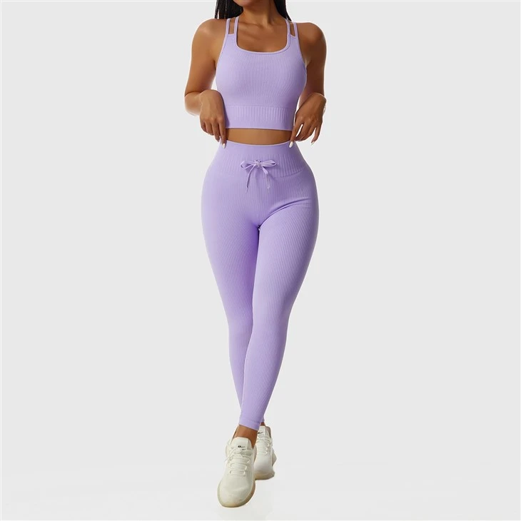 Push-up Strappy Sports Bra Leggings Yoga Set Push-up Strappy Sports Bra Leggings Yoga Set