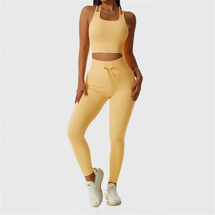Push-up Strappy Sports Bra Leggings Yoga Set Push-up Strappy Sports Bra Leggings Yoga Set