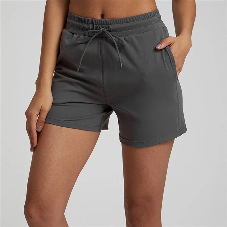Summer New Arrival Custom Fitness French Terry Cotton Fabric Jogging Workout Drawstring Yoga Sport Dark Grey Biker Shorts Summer New Arrival Custom Fitness French Terry Cotton Fabric Jogging Workout Drawstring Yoga Sport Dark Grey Biker Shorts