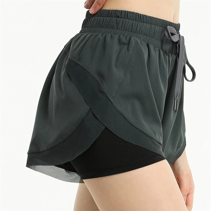 Summer Sportswear Sweat Wicking Fitness Two In One Custom Gym Shorts Women Mesh Shorts Summer Sportswear Sweat Wicking Fitness Two In One Custom Gym Shorts Women Mesh Shorts