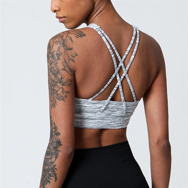 Supportive Yoga Sports Bra With Removable Cups Supportive Yoga Sports Bra With Removable Cups