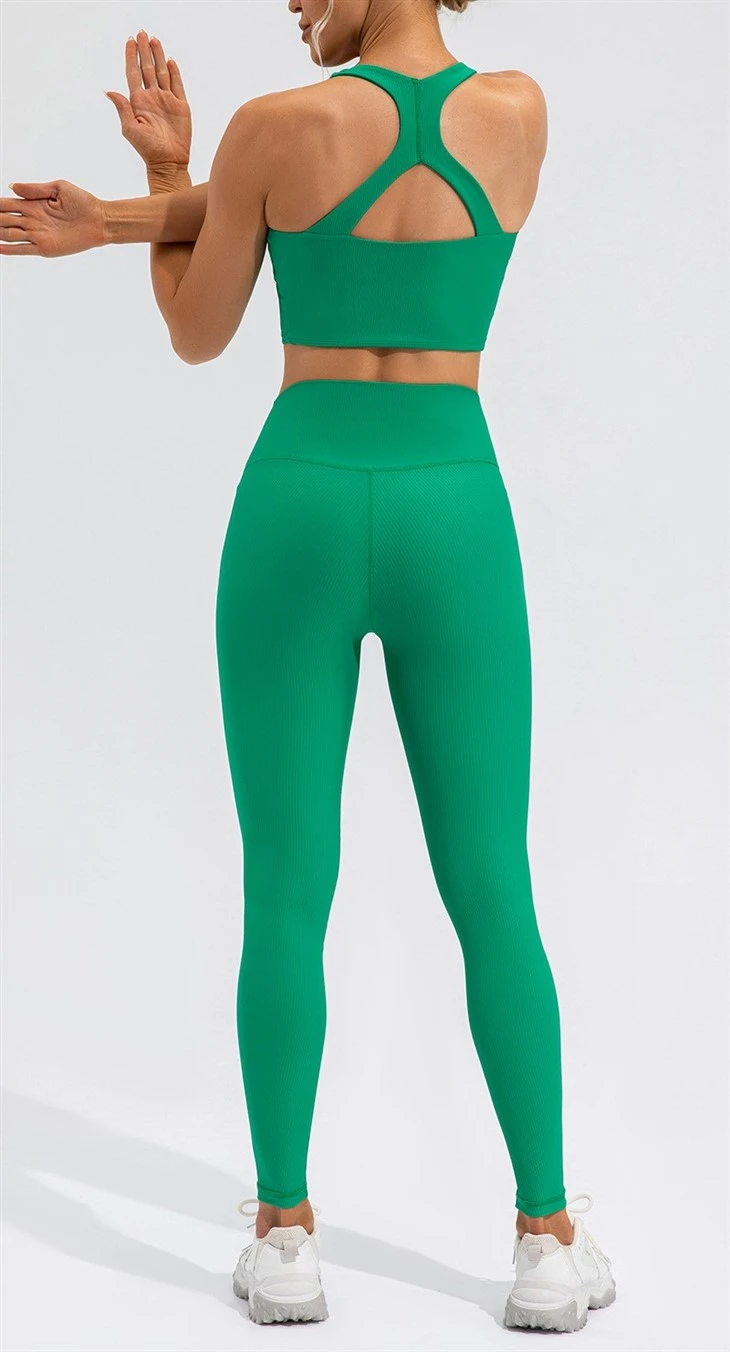 Top Scrunch Leggings Yoga Set Fitness Sport Suit Top Scrunch Leggings Yoga Set Fitness Sport Suit