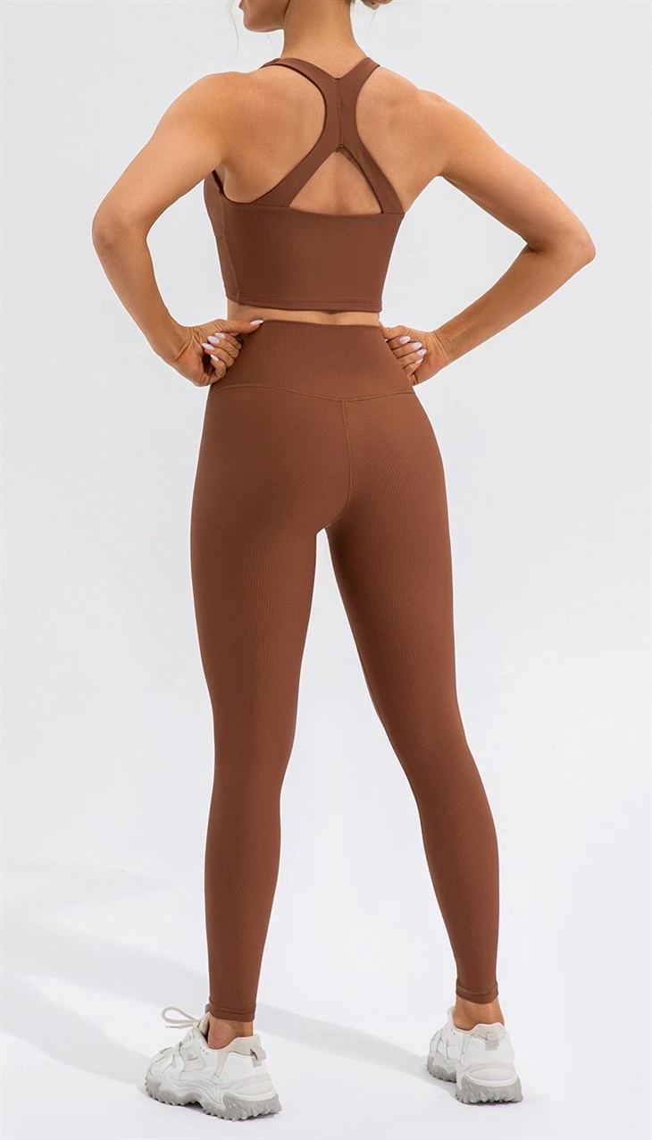Top Scrunch Leggings Yoga Set Fitness Sport Suit Top Scrunch Leggings Yoga Set Fitness Sport Suit