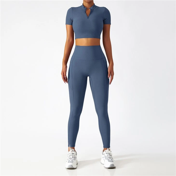 Wholesale Sport Suit Women Fitness High Quality Colorful Two Piece Long Sleeve Yoga Sets Wholesale Sport Suit Women Fitness High Quality Colorful Two Piece Long Sleeve Yoga Sets
