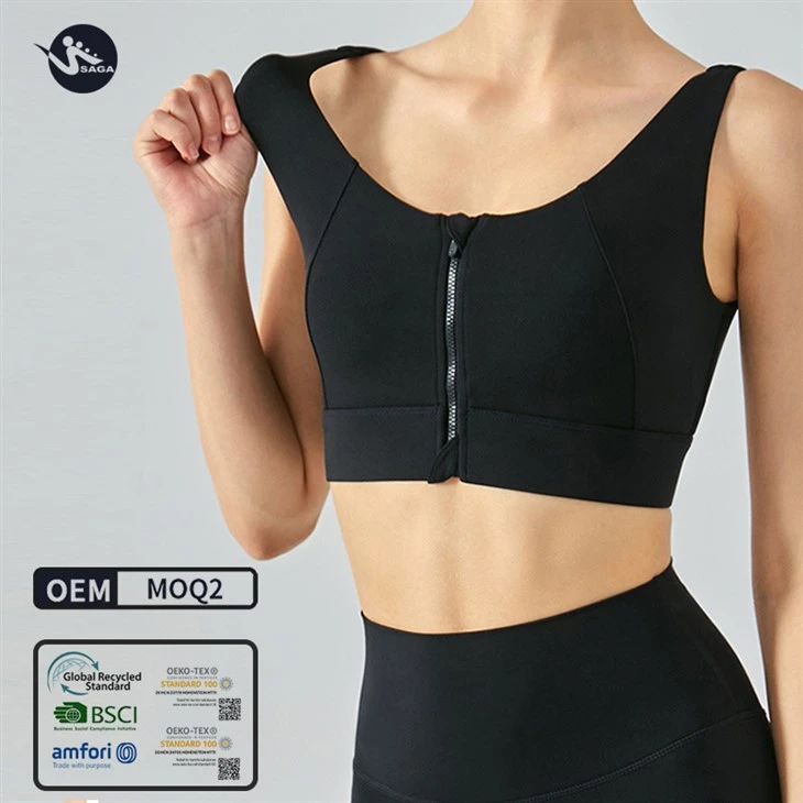 Wire Free Yoga Bras Racer Back Workout Gym Bra Top
