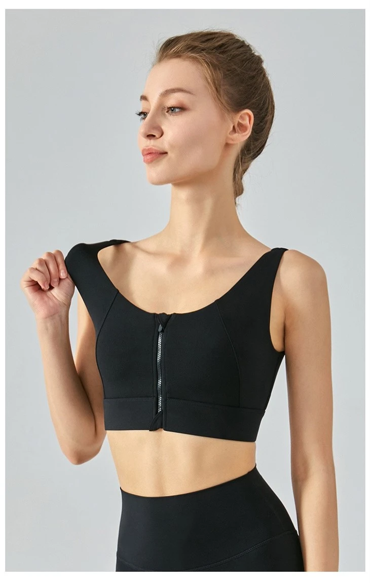 Wire Free Yoga Bras Racer Back Workout Gym Bra Top