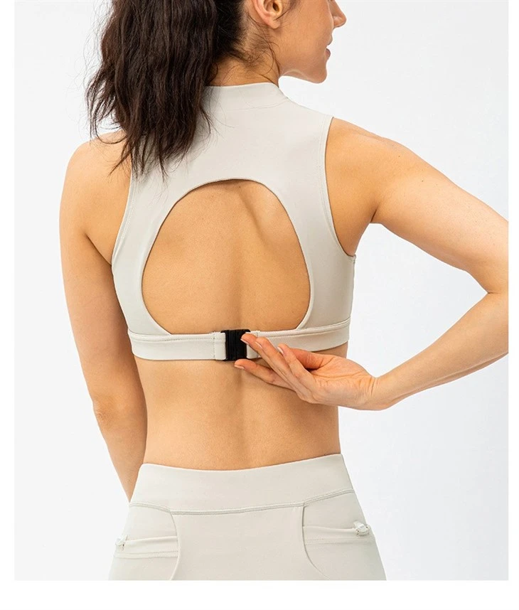 Women's Double Layer Front Zipper Sports Bra Vest Women's Double Layer Front Zipper Sports Bra Vest