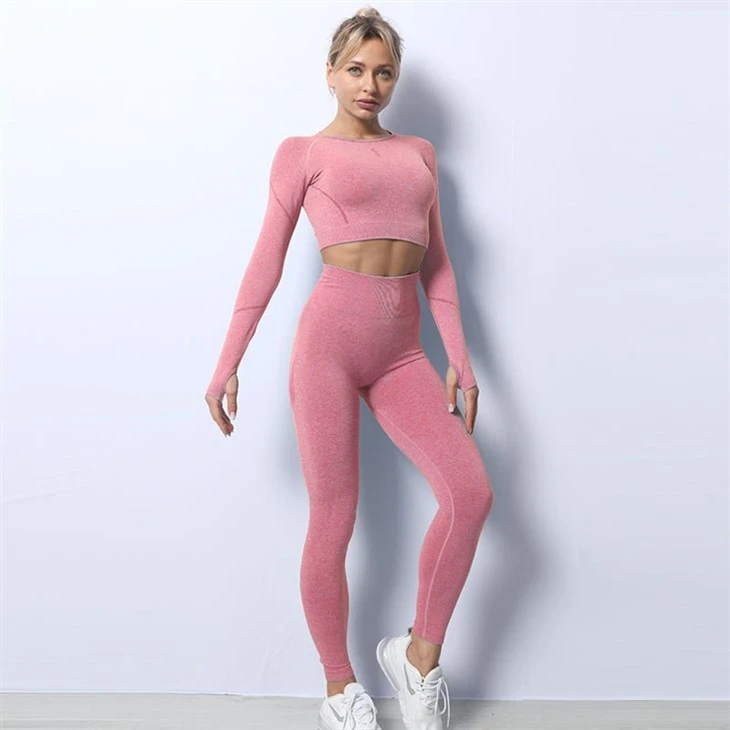 Women Two Piece Seamless Yoga Set Gymwear Workout Women Two Piece Seamless Yoga Set Gymwear Workout