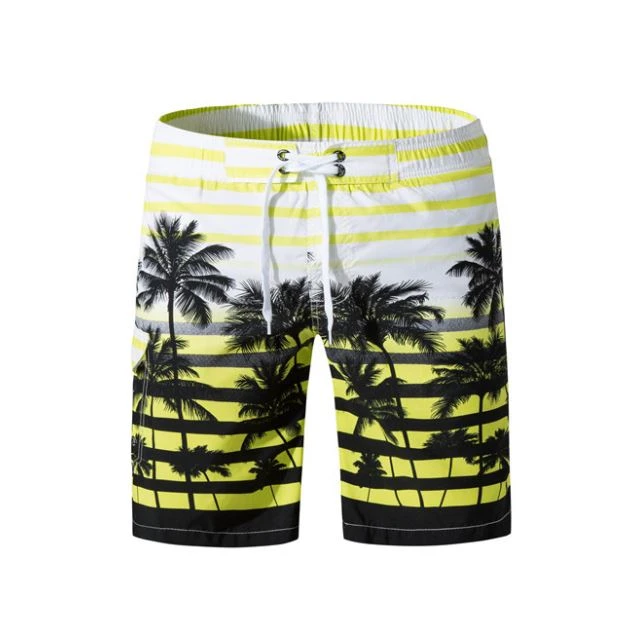 Custom Sublimation Printed Polyester Plain Elastic Swimming Beach Short