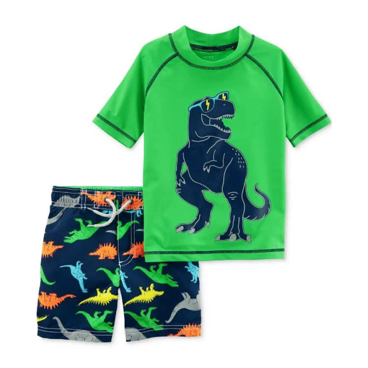 Little Boys Swim Trunks Set